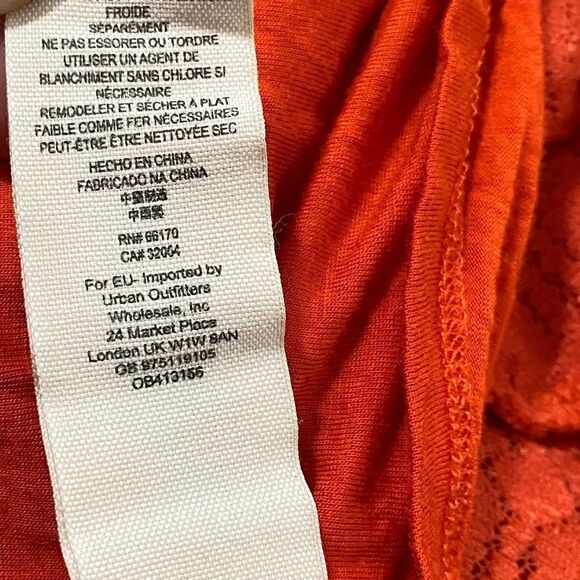 Free People Lace Poppy Dress Persimmon Orange - Picture 13 of 13